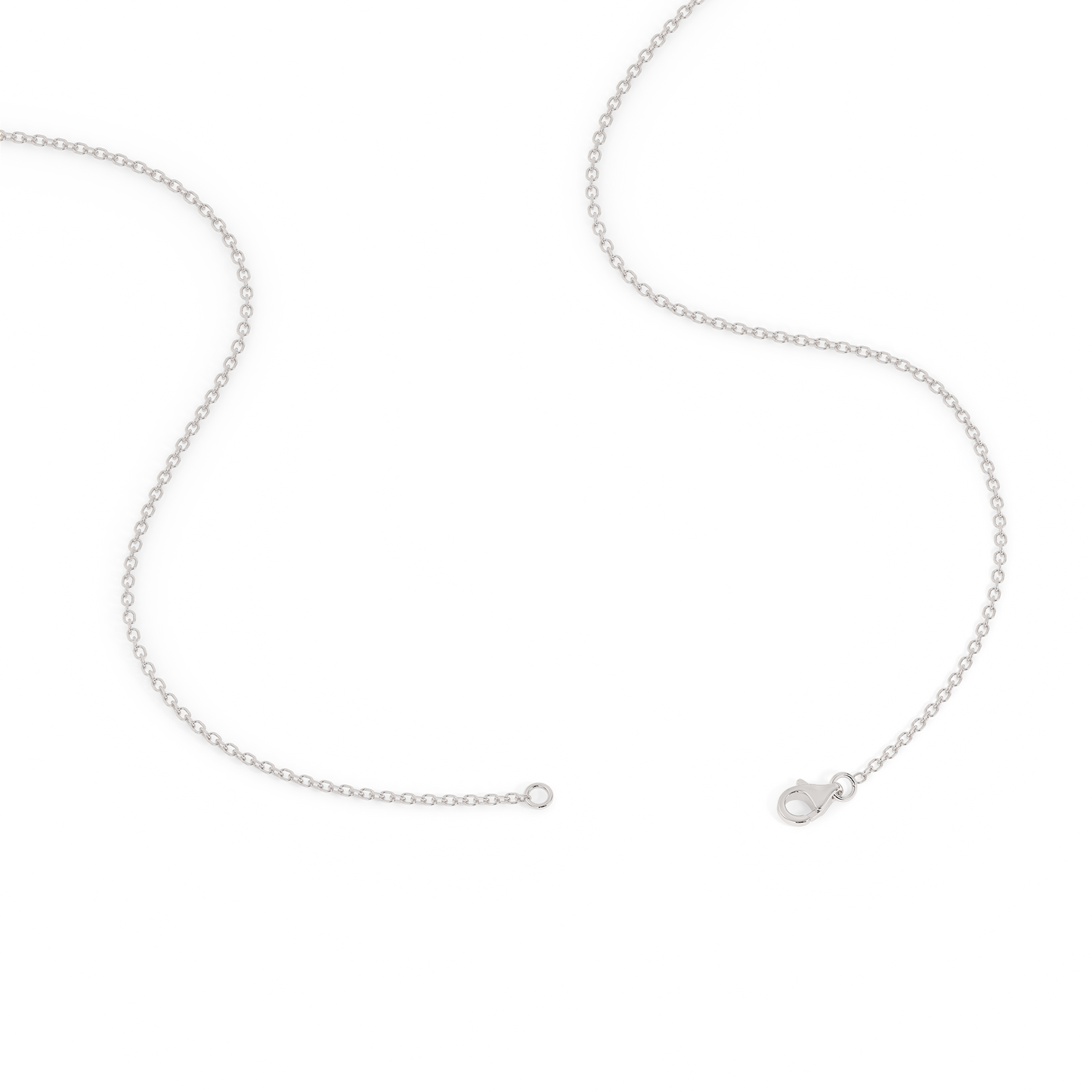 Bezel Lab-grown Diamond Necklace (0.13 ct.) 14K White Gold