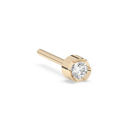 Lab-grown Diamond Bezel Stud Small 14K Yellow Gold (0.06 ct.)