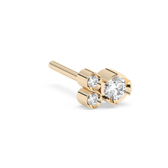 Bezel Diamond Stud - 14K Yellow Gold (0.08 ct.) | Single