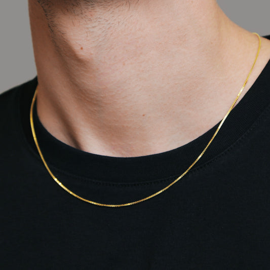 Slim Venezia Necklace Semi-long 50 cm 14K Yellow Gold
