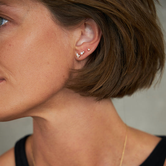 Lab-grown Diamond Bezel Stud 14K Yellow Gold (0.08 ct.)